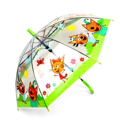 Зонт детский Три Кота, полуавтомат, прозрачный, 308136 330377